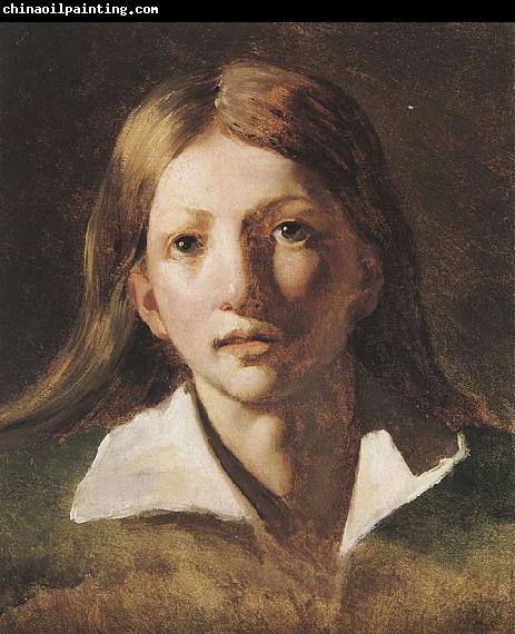 Theodore   Gericault Portrait Study of a Youth