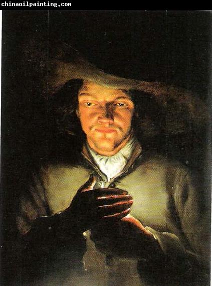 unknow artist Mann mit brennender Kerze von Nachfolger Godfried Schalcken