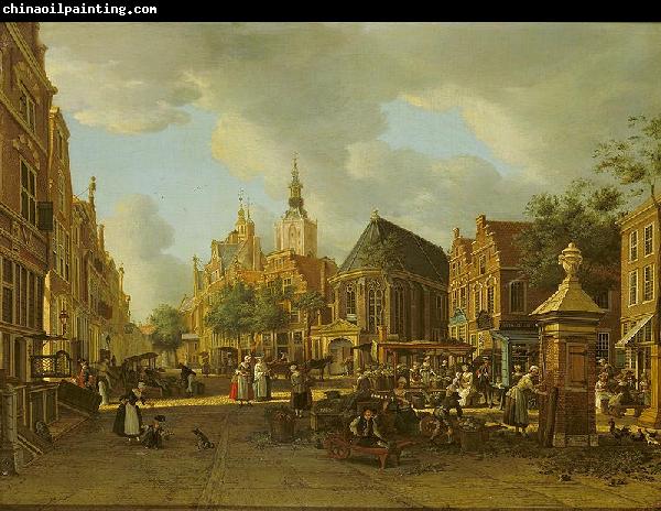 unknow artist The Groenmarkt as seen towards the Westeinde