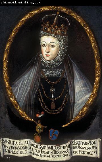 unknow artist Barbara Radziwill in coronation robes.