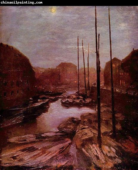 Adolph von Menzel Friedrichsgracht bei Mondschein