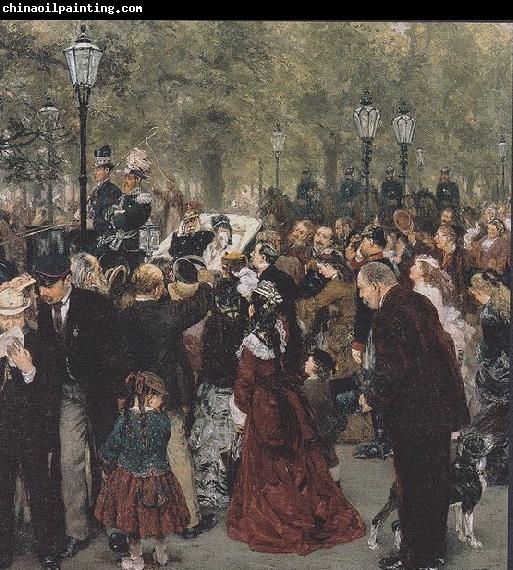 Adolph von Menzel Abreise Konig Wilhelms I