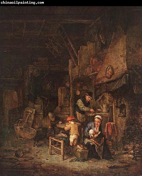 Adriaen van ostade Interior with a Peasant Family