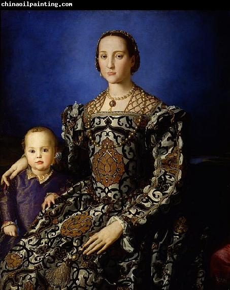 Agnolo Bronzino Portrait of Eleanor of Toledo and Her Son