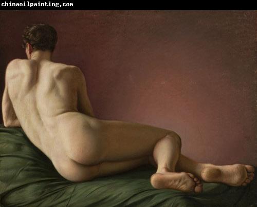 Aleksander Lesser Male Nude Lying.