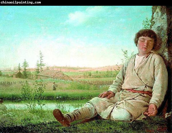 Alexey Gavrilovich Venetsianov Dreaming little shepherd