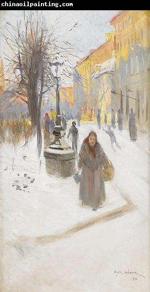 Alf Wallander Artillerigatan in Winter Dress