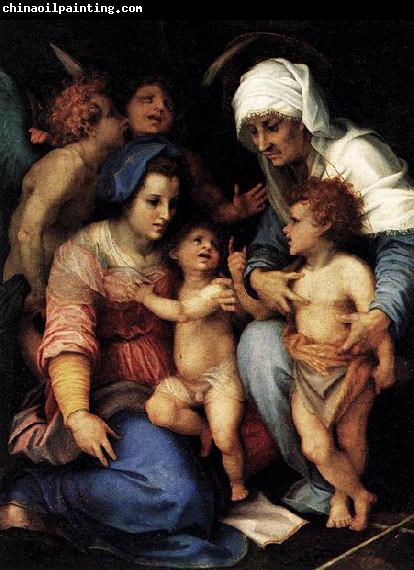 Andrea del Sarto Madonna and Child with St Elisabeth, the Infant St John, and Two Angels