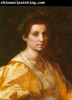 Andrea del Sarto Portrait of a woman in yellow