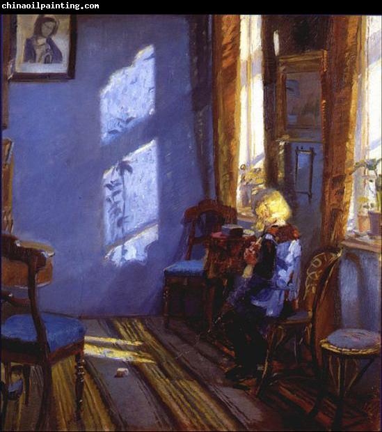 Anna Ancher Sunlight in the blue room