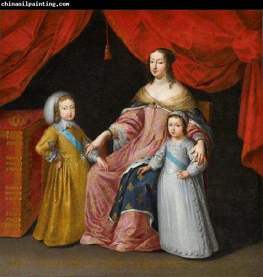 Anonymous Anna of Austria with her children