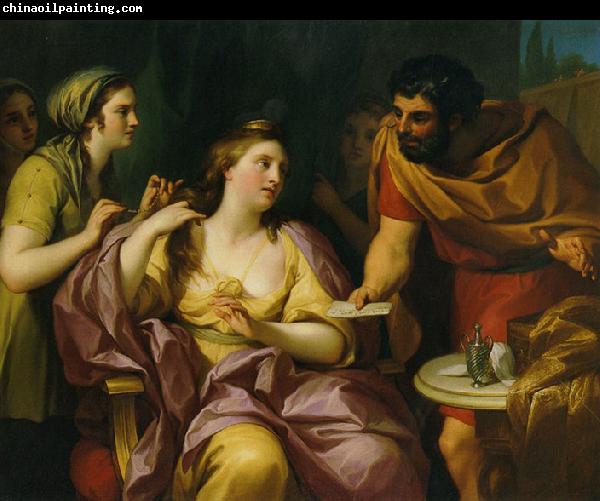 Anton Raphael Mengs Semiramis Receives News of the Babylonian Revolt by Anton Raphael Mengs. Now in the Neues Schloss, Bayreuth