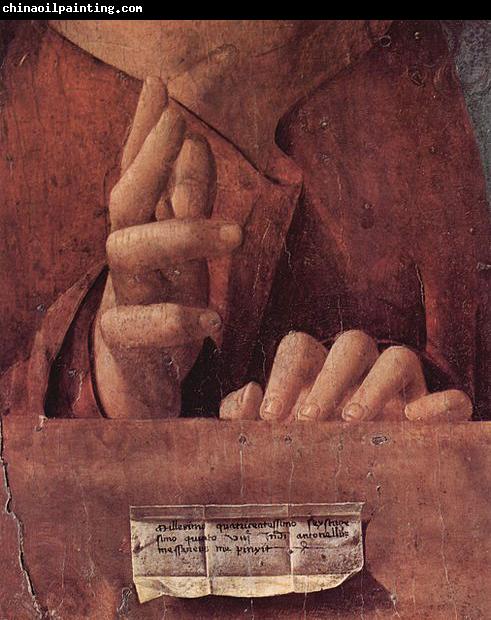 Antonello da Messina Salvator mundi, Detail