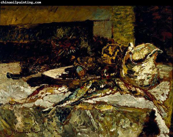 Artist Adolphe Joseph Thomas Monticelli Still Life with Sardines and Sea-Urchins