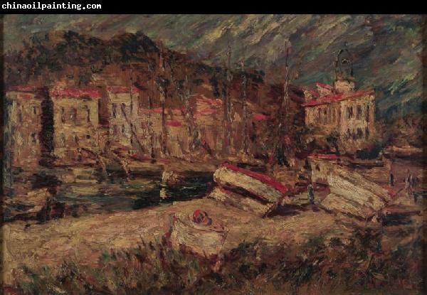 Artist Adolphe Joseph Thomas Monticelli Port of Cassis