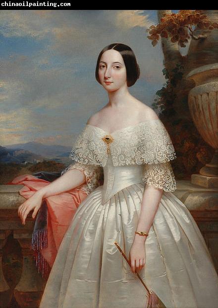 Benoit Hermogaste Molin Painting of Maria Adelaide, wife of Victor Emmanuel II, King of Italy