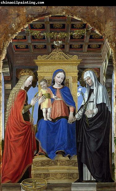 Bergognone The Mystic Marriage of Saint Catherine of Alexandria and Saint Catherine of Siena