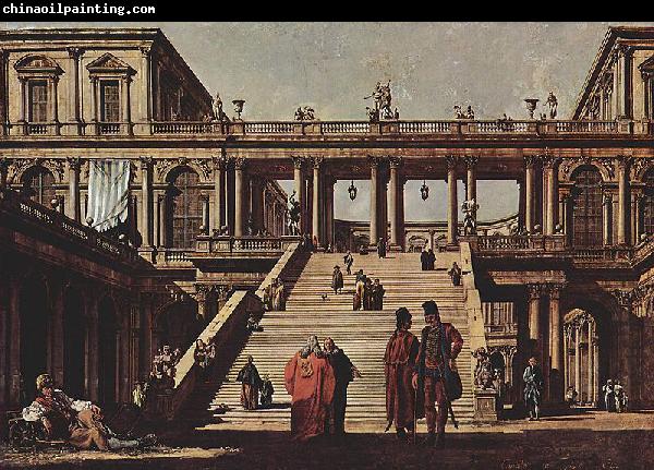 Bernardo Bellotto Capriccio, Palasttreppe