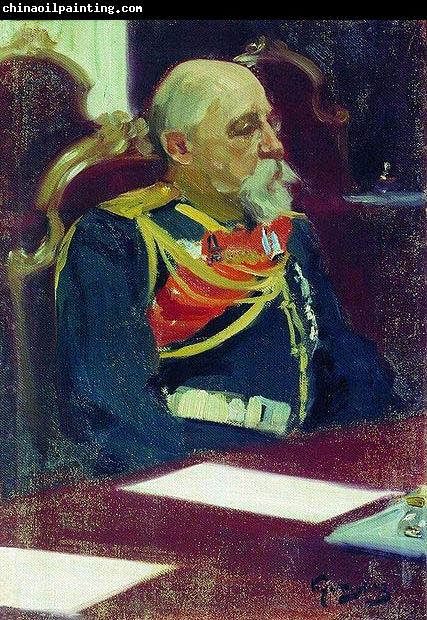 Boris Kustodiev Portrait of the Governor-General of Finland and member of State Council Nikolai Ivanovich Bobrikov. Study for the picture Formal Session of the State 