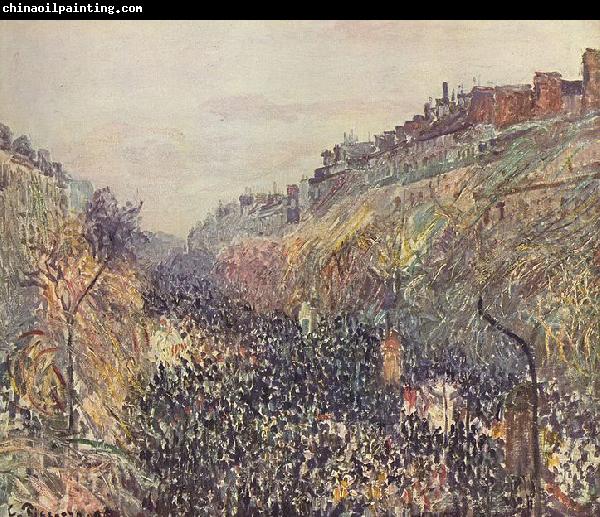 Camille Pissarro Faschingsdienstag auf dem Boulevard Montmartre bei Sonnenuntergang