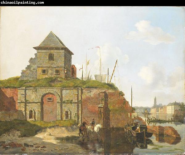 Carel Jacobus Behr Town wall with gunpowder arsenal