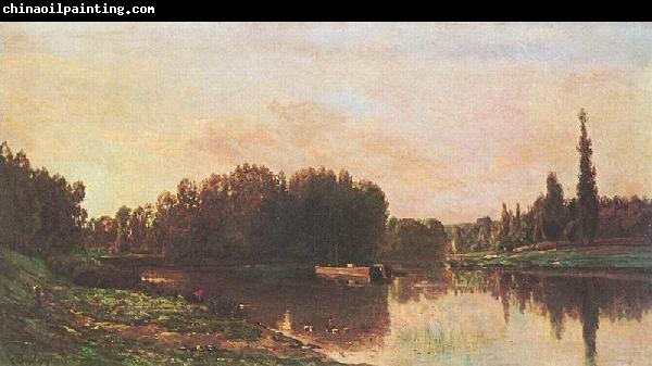 Charles-Francois Daubigny Der Zusammenflub der Seine und Oise