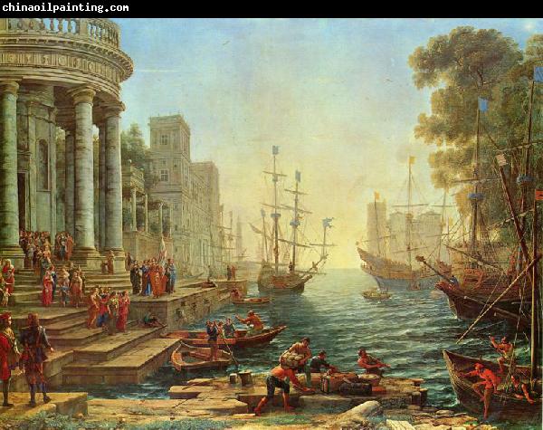 Claude Lorrain Seaport with the Embarkation of Saint Ursula