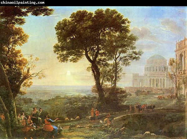 Claude Lorrain Vedute von Delphi mit einer Opferprozession