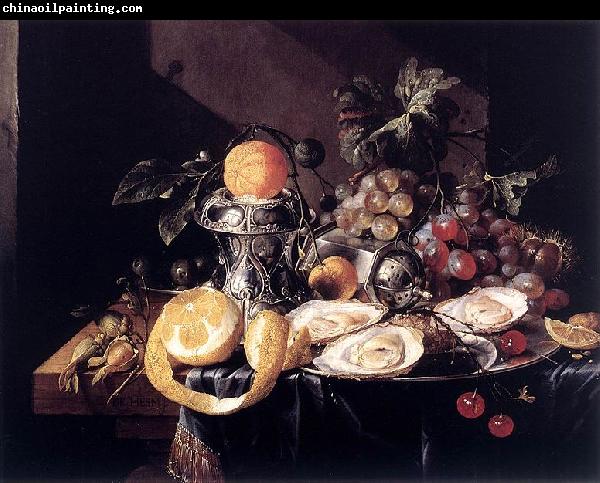 Cornelis de Heem Still-Life with Oysters, Lemons and Grapes