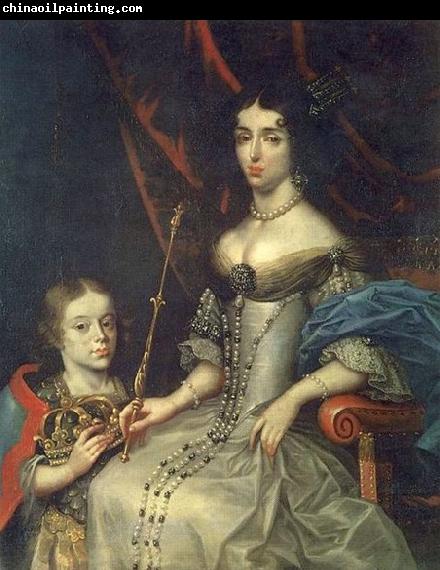 Daniel Schultz the Younger Portrait of Maria Kazimiera with her son Jakub Ludwik