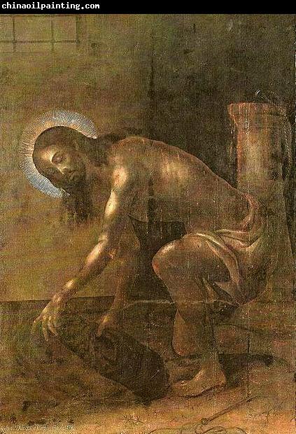 Diego de Carpio Christ gathering his clothes after the Flagellation