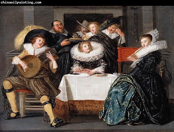 Dirck Hals A Merry Company Making Music