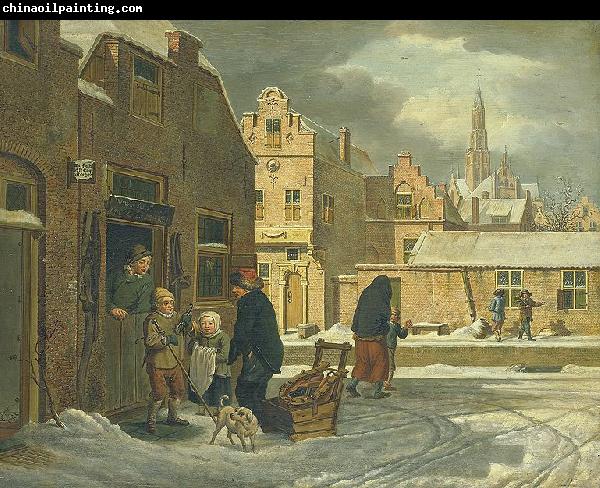 Dirk Jan van der Laan Cityscape in winter.