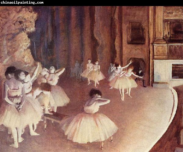 Edgar Degas Generalprobe des Balletts auf der Buhne