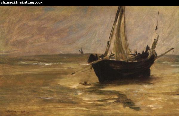 Edouard Manet Barques de Peches a Berck-sur-Mer.