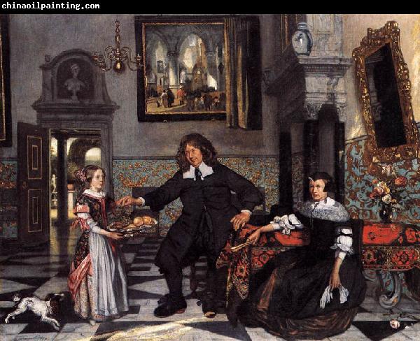 Emmanuel de Witte Portrait of a Family in an Interior