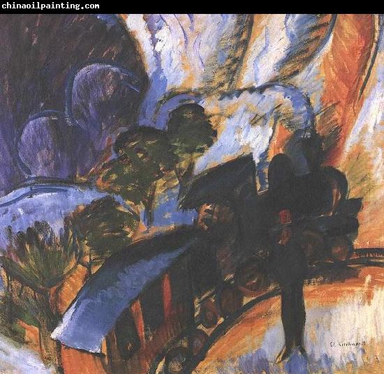 Ernst Ludwig Kirchner Rhaetian Railway, Davos