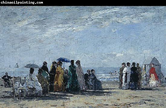 Eugene Boudin The Beach at Trouville