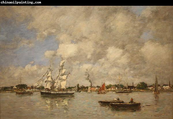 Eugene Boudin Bordeaux, Boats on the Garonne