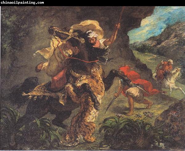 Eugene Delacroix Tiger Hunt