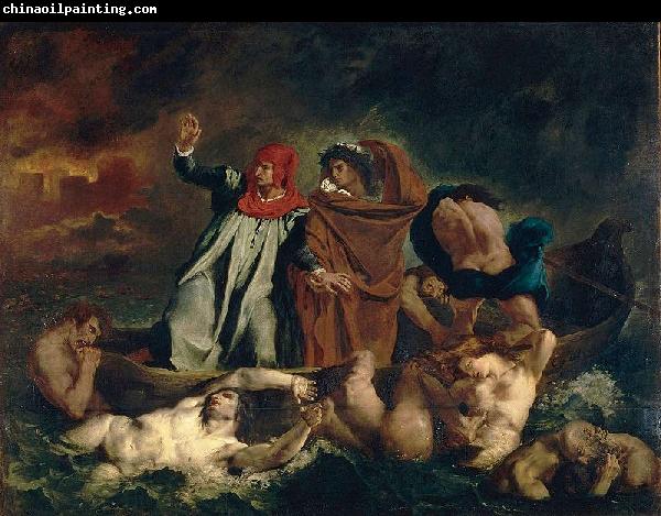 Eugene Delacroix Dante and Vergil in hell