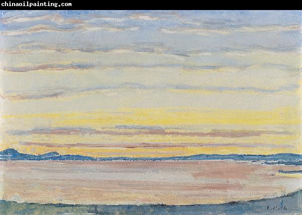 Ferdinand Hodler Sonnenuntergang am Genfersee