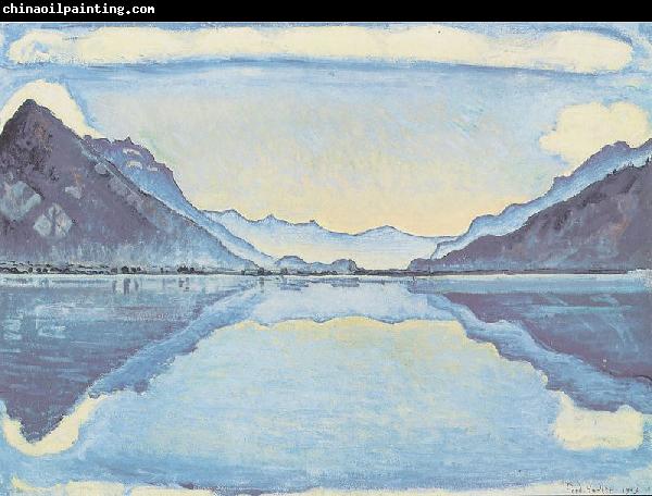 Ferdinand Hodler Thunersee mit symmetrischer Spiegelung