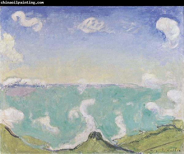 Ferdinand Hodler Landschaft bei Caux mit aufsteigenden Wolken