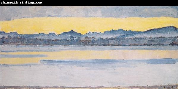 Ferdinand Hodler Genfersee mit Mont-Blanc in der Morgendammerung