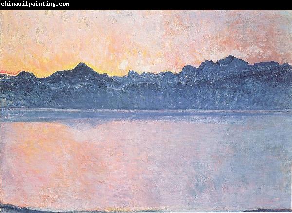 Ferdinand Hodler Genfersee mit Mont-Blanc im Morgenlicht