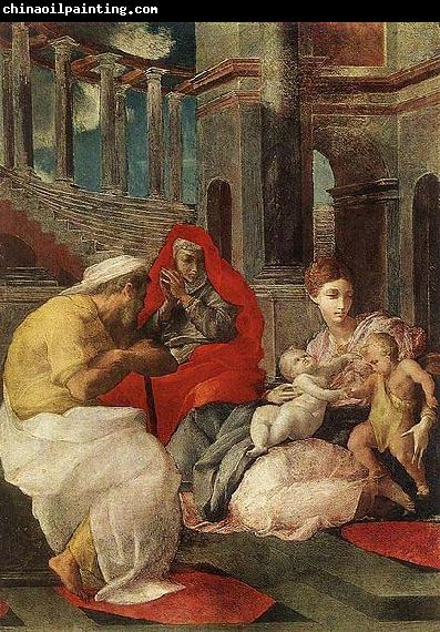 Francesco Primaticcio The Holy Family with Sts Elisabeth and John the Baptist