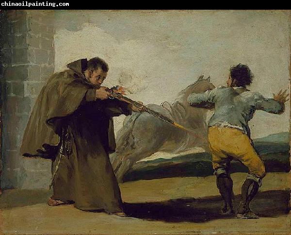 Francisco de Goya Friar Pedro Shoots El Maragato as His Horse Runs Off