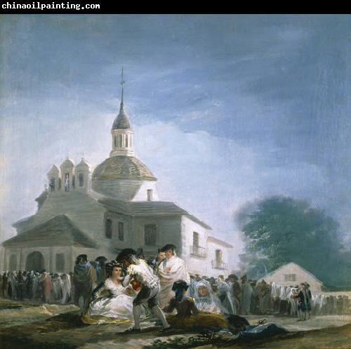 Francisco de Goya La ermita de San Isidro el dia de la fiesta