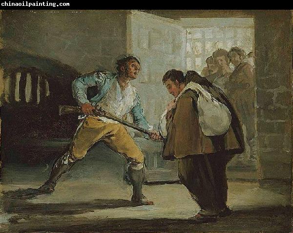 Francisco de Goya El Maragato Threatens Friar Pedro de Zaldivia with His Gun